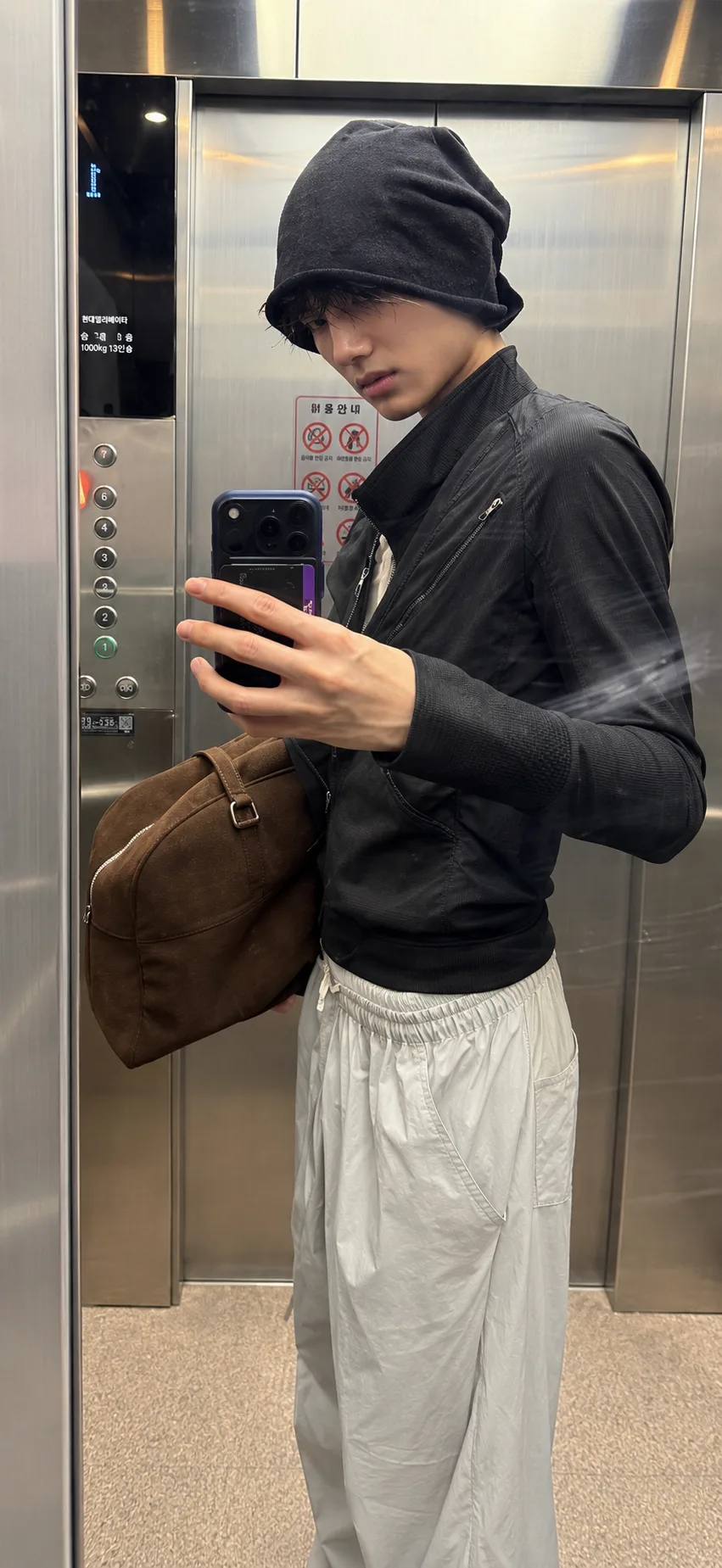 Black Asymmetric Tech Jacket 2