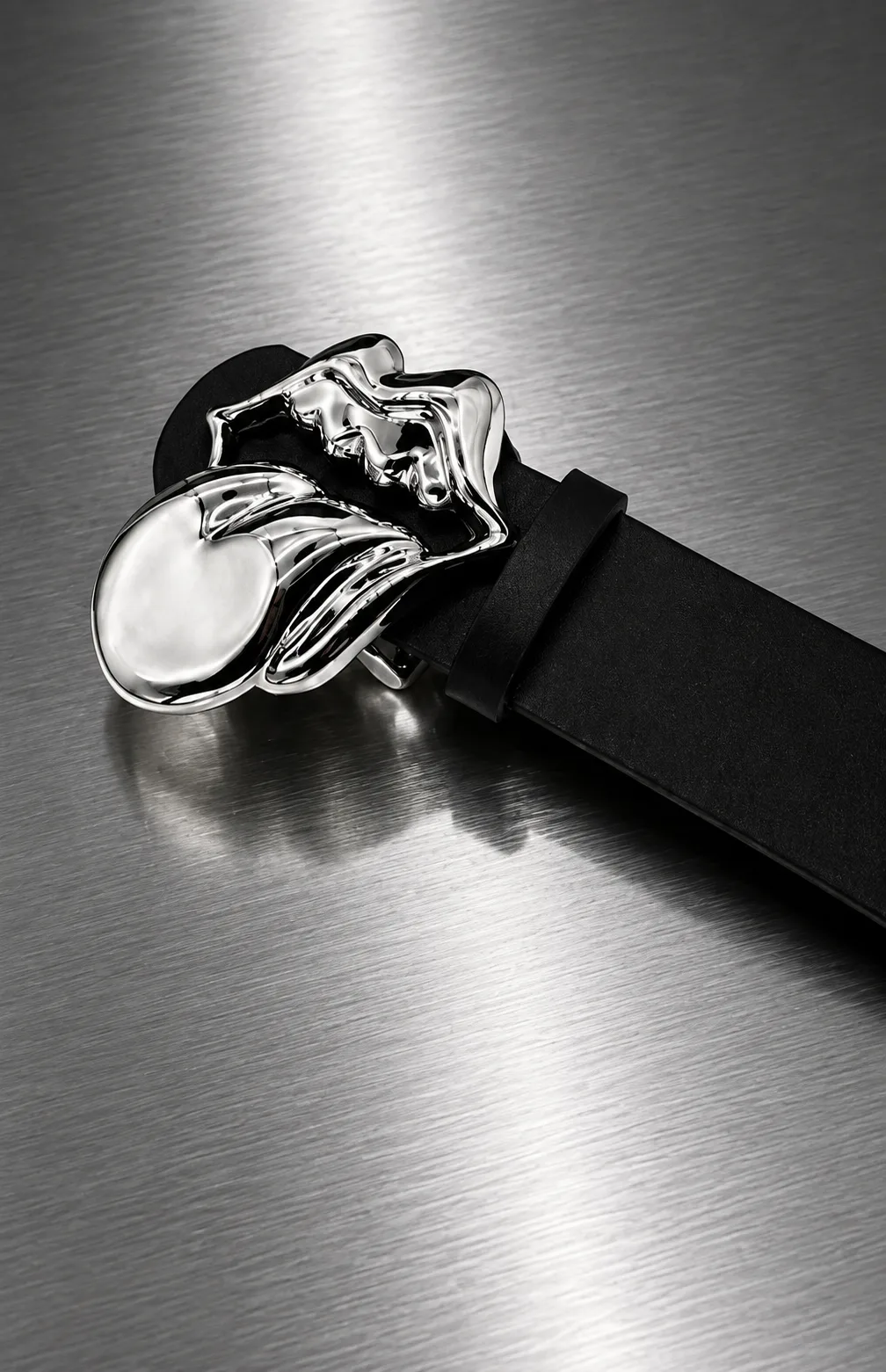 Silver Lip Buckle Belt 3