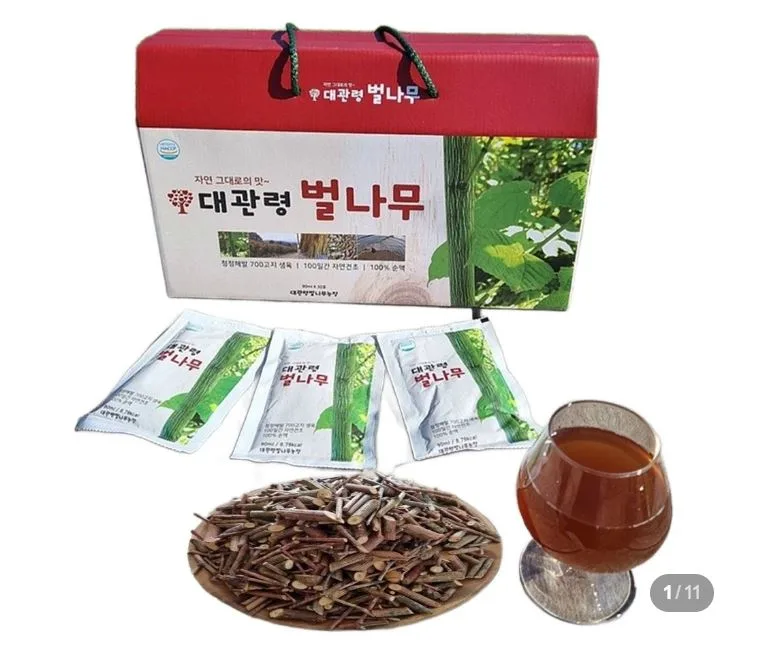 [자연건조100일] 대관령 벌나무즙 해발700고지 엑기스 100% 순액 30포 1박스 [원산지:국산(강원도)]