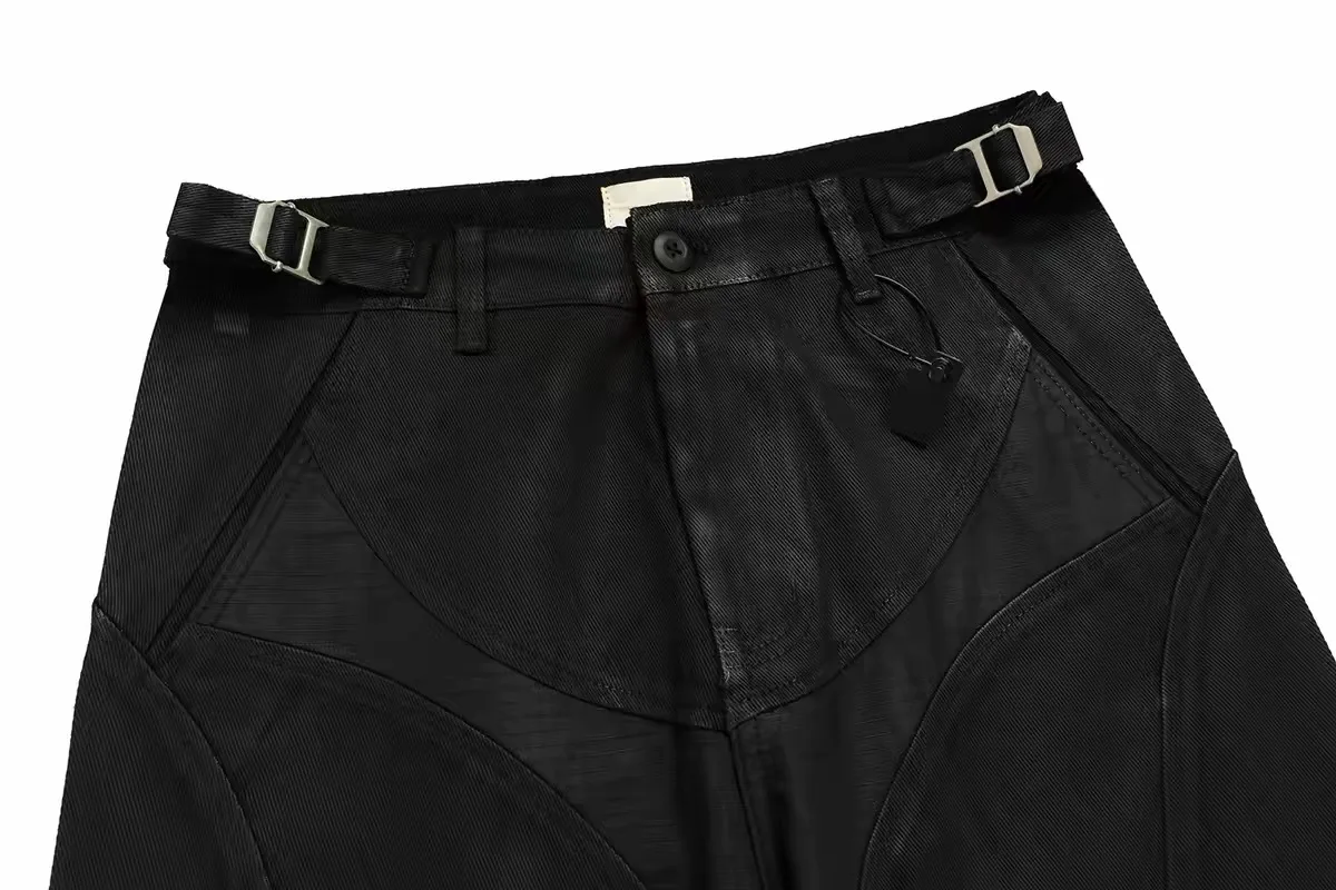 Arc Panel Coated Flare Pants 3