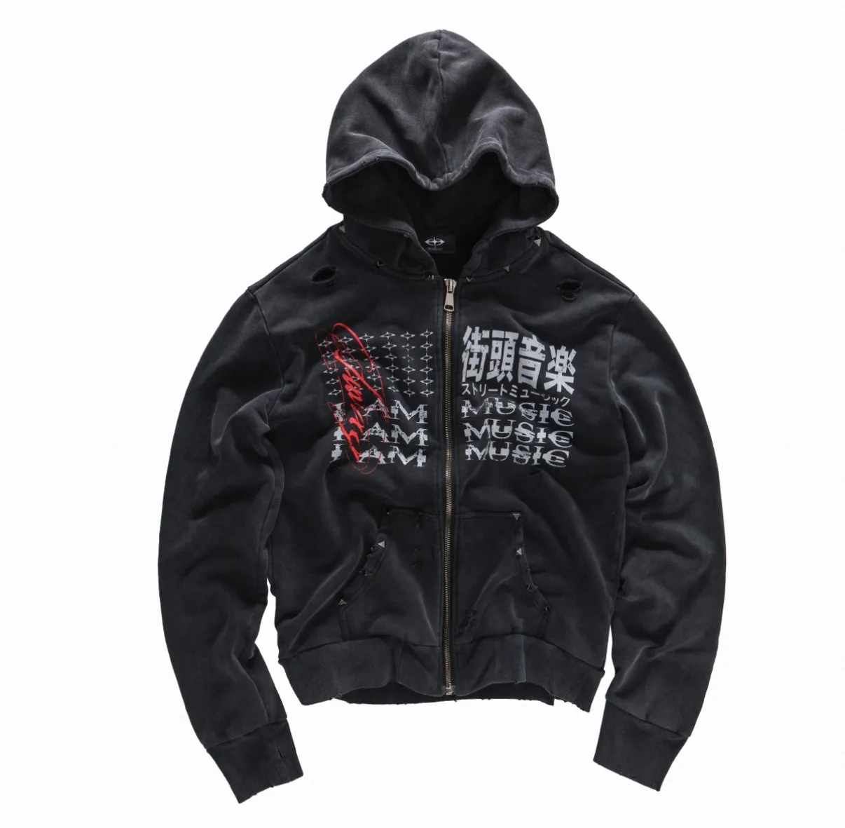 Music Killer Vintage Zip-Up Hoodie 3