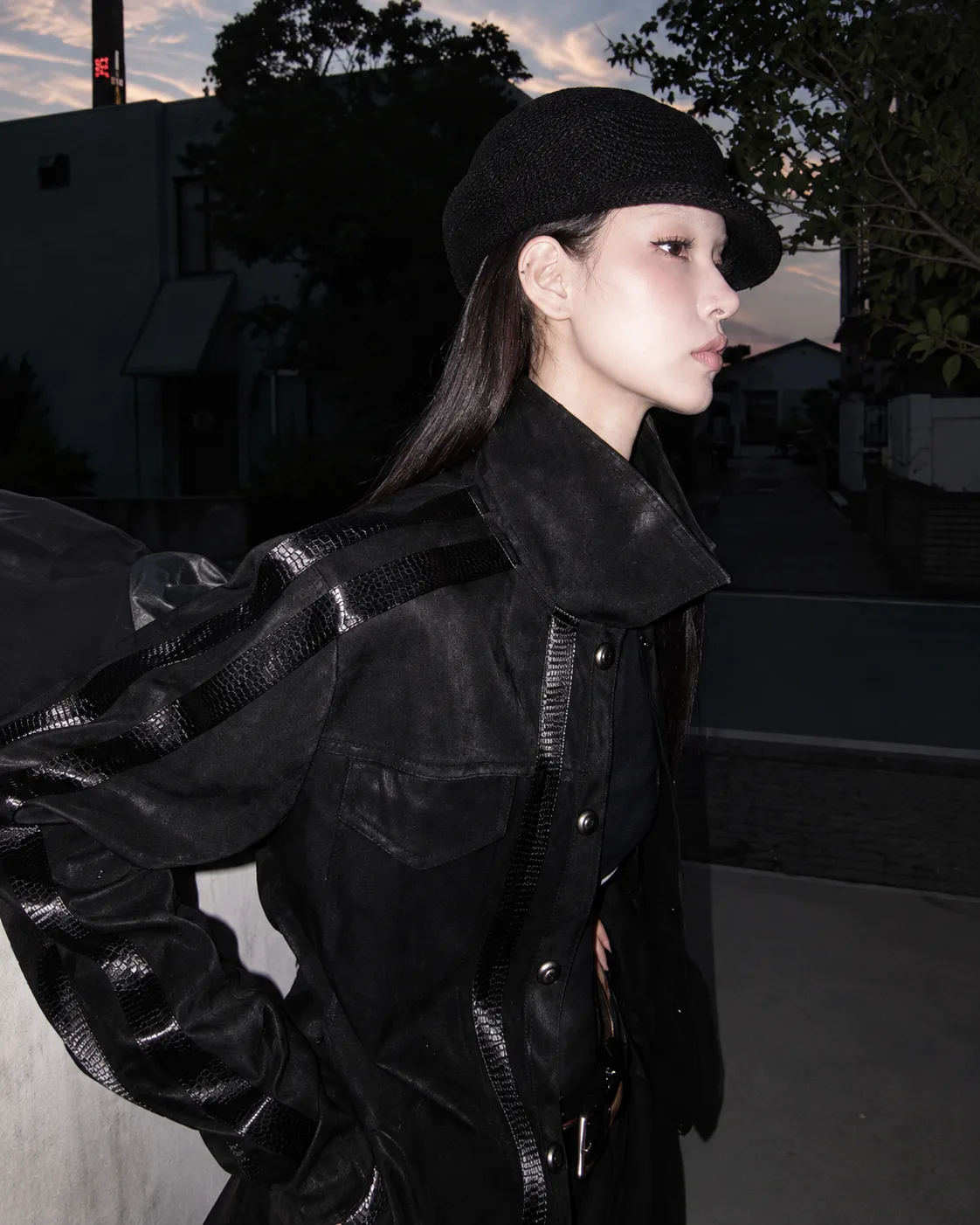 VOIDEN WASHED LEATHER STRAP JACKET 2