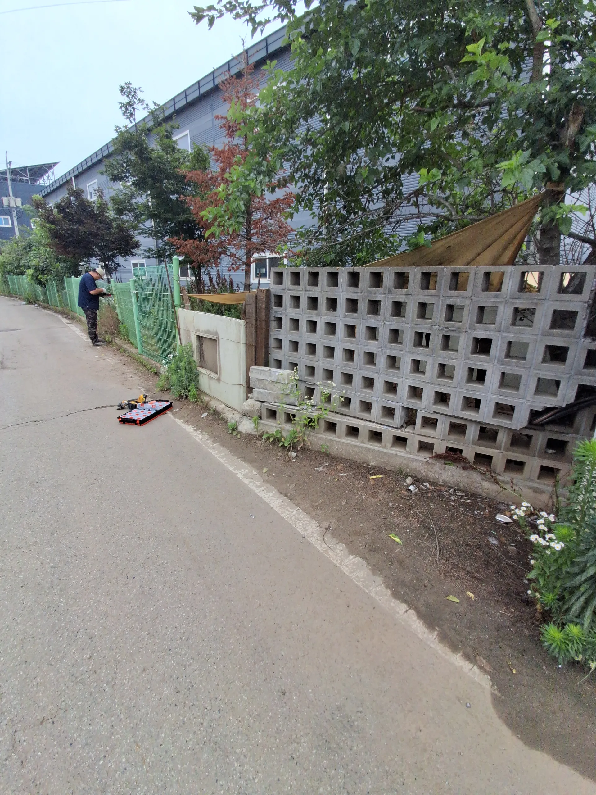 오산 공장 펜스 교체,철망울타리설치 사진 4