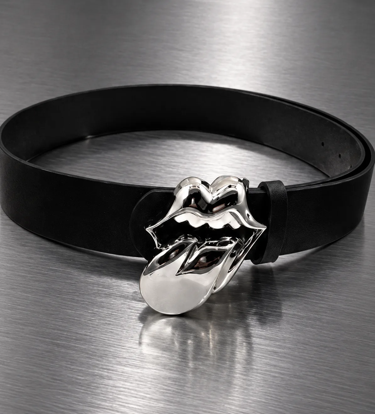Silver Lip Buckle Belt 2