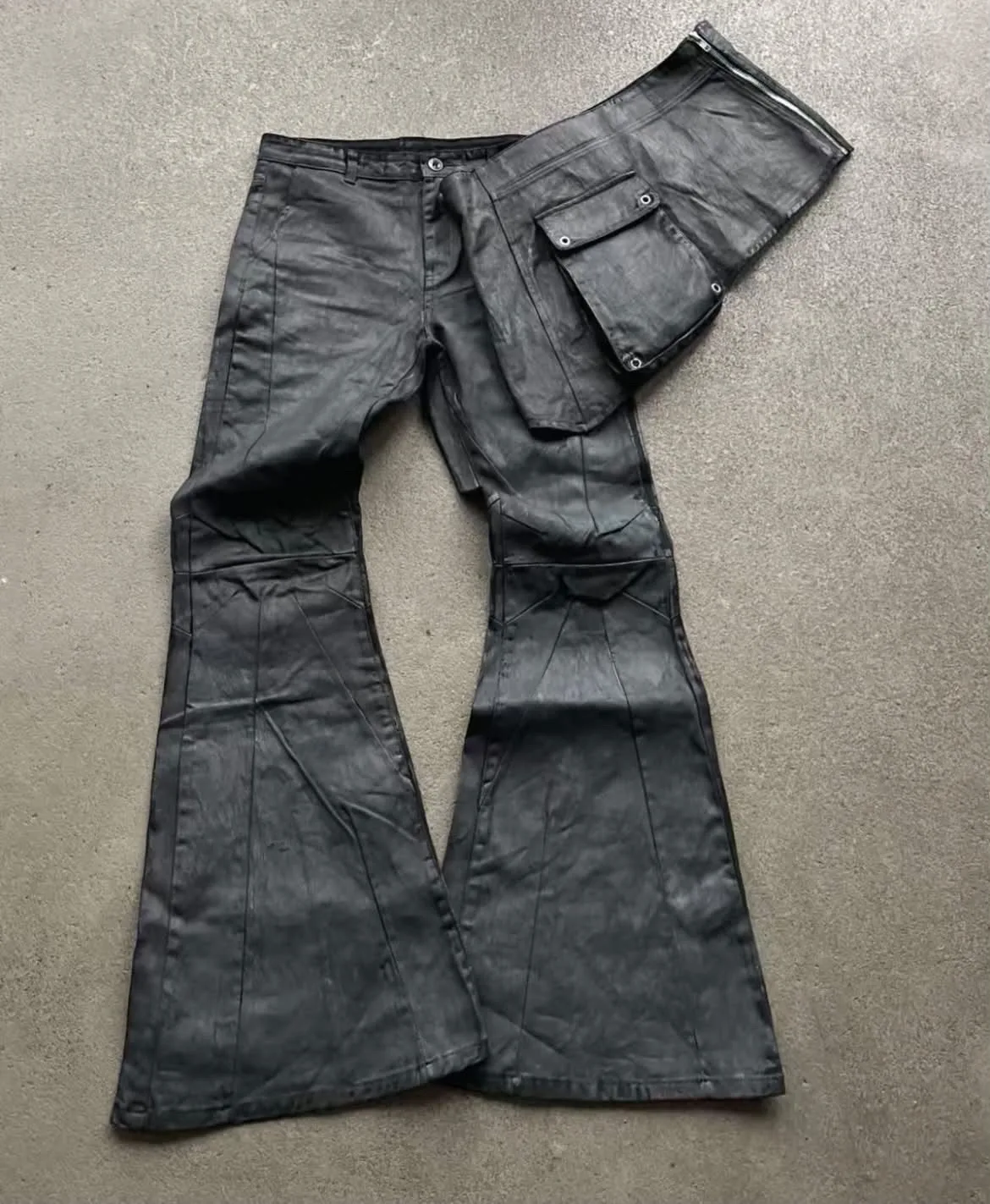Overlay Panel Flare Pants 3