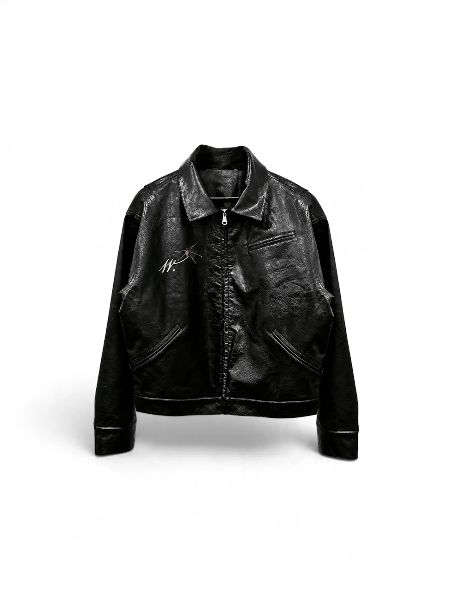 Drowning Portrait Leather Jacket 2