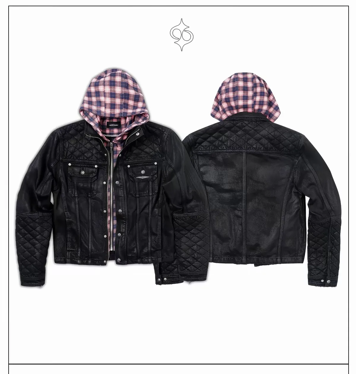 Diamond Tartan Leather Jacket 3
