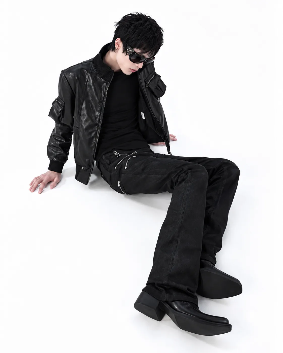 Multi-Zip Eyelet Flare Pants 3