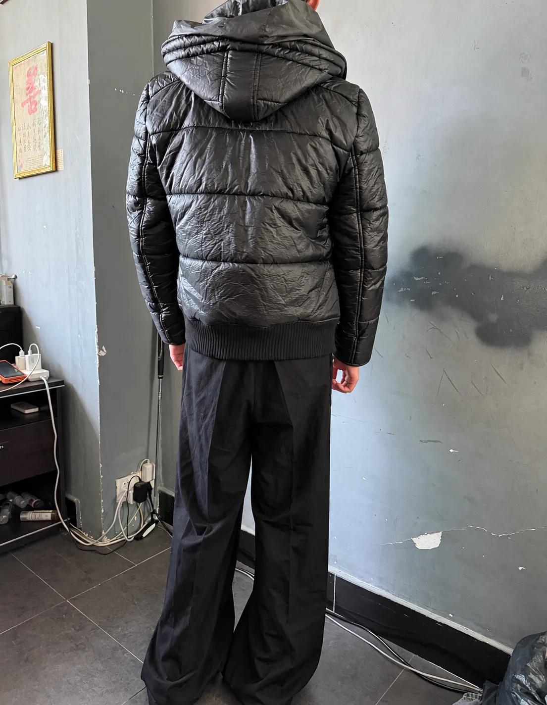HYSTERIC GLAMOUR Crinkle Hooded Puffer Jacket 2