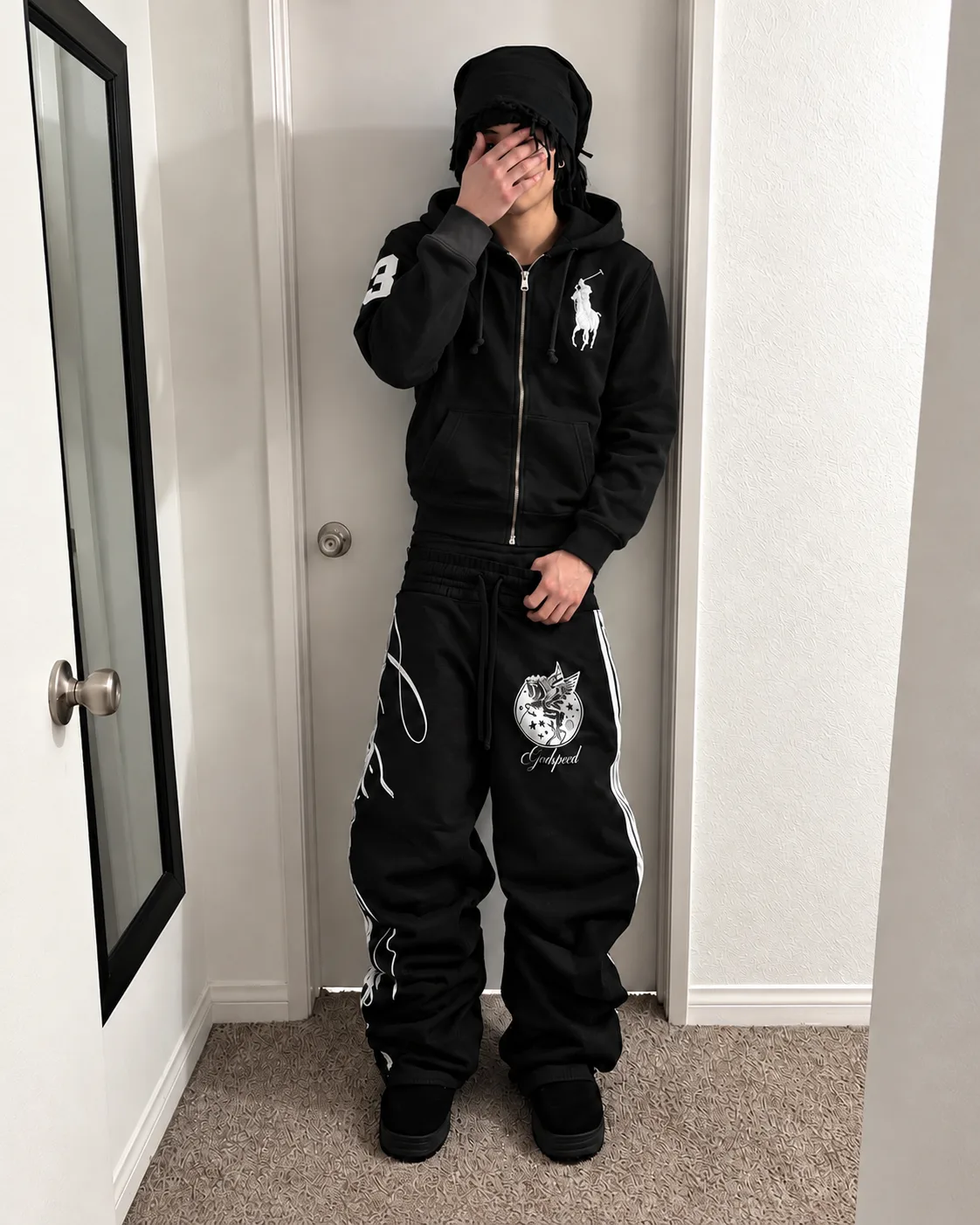 GODSPEED GRAPHIC WIDE SWEATPANTS 설명 사진