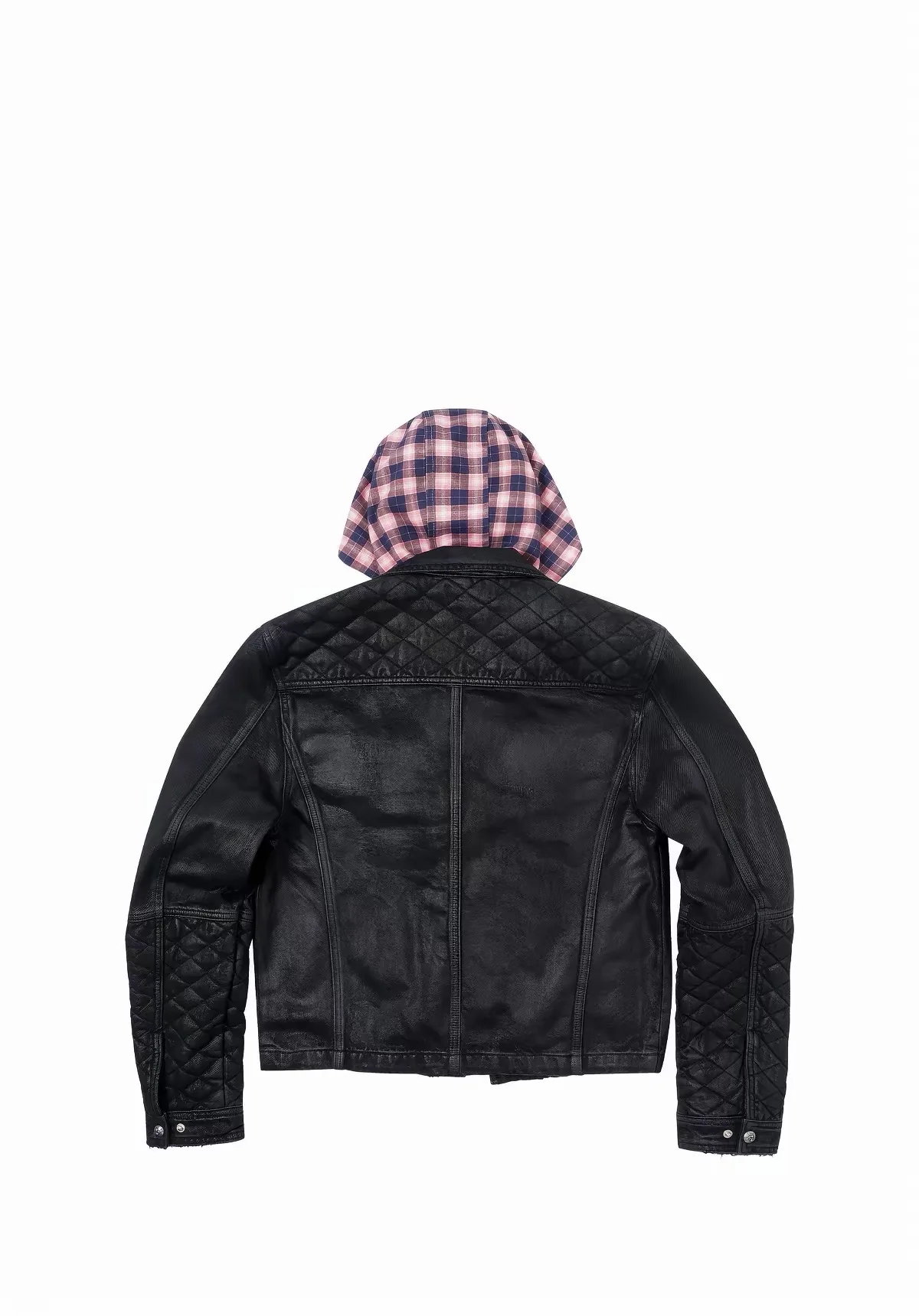 Diamond Tartan Leather Jacket 2