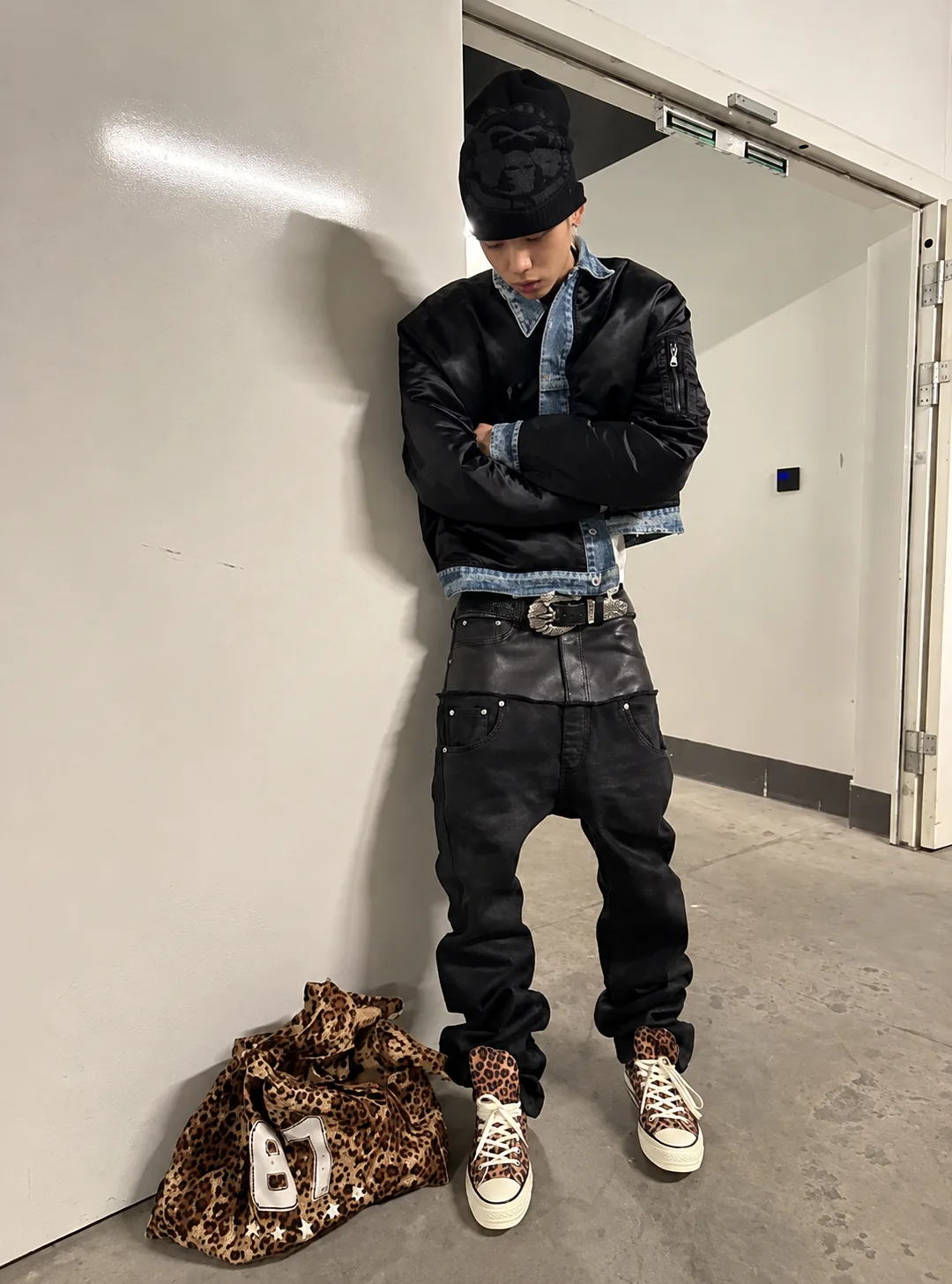 Leather  Layered Denim 2