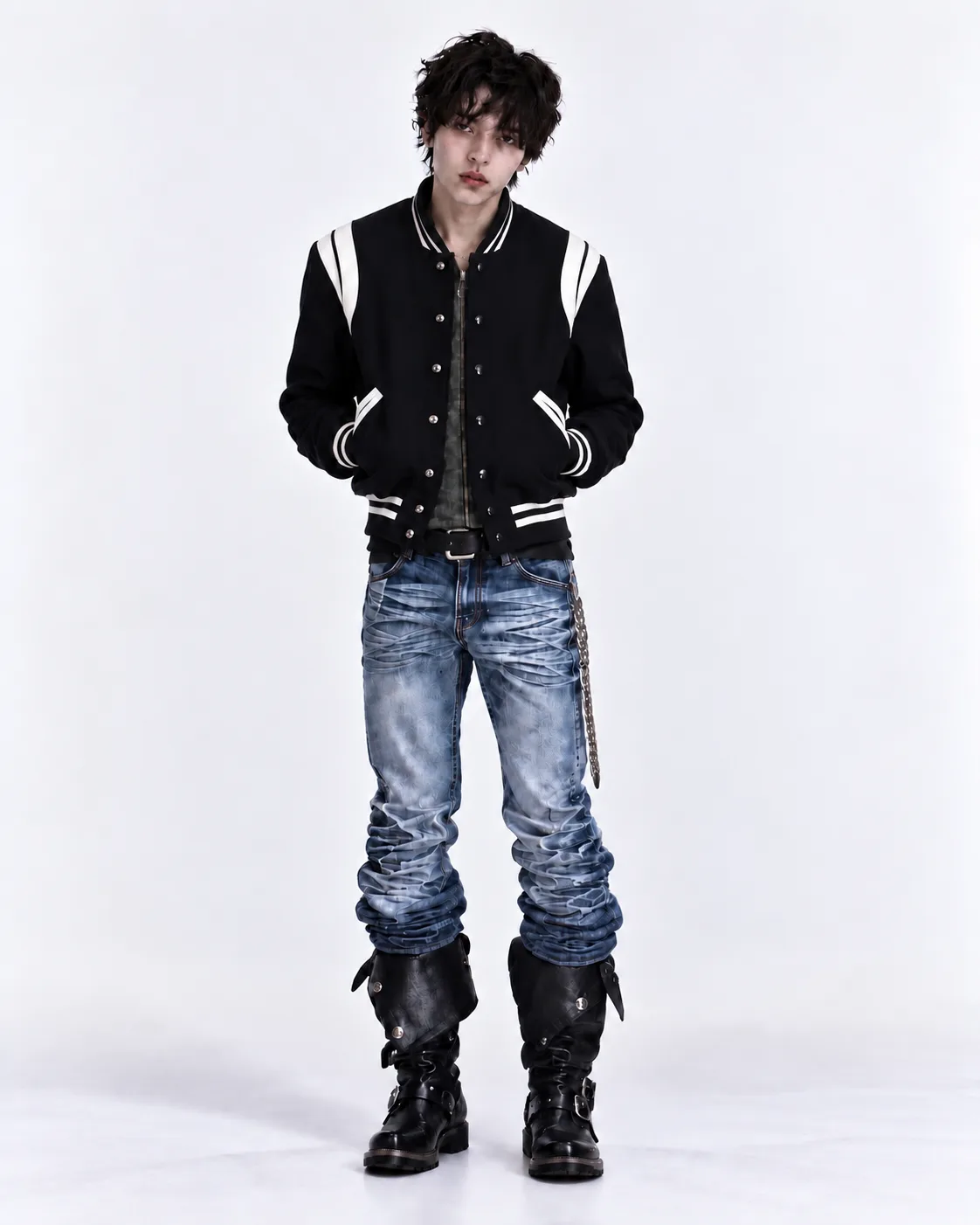 RAW EDGE DISTRESSED FLARE DENIM 3
