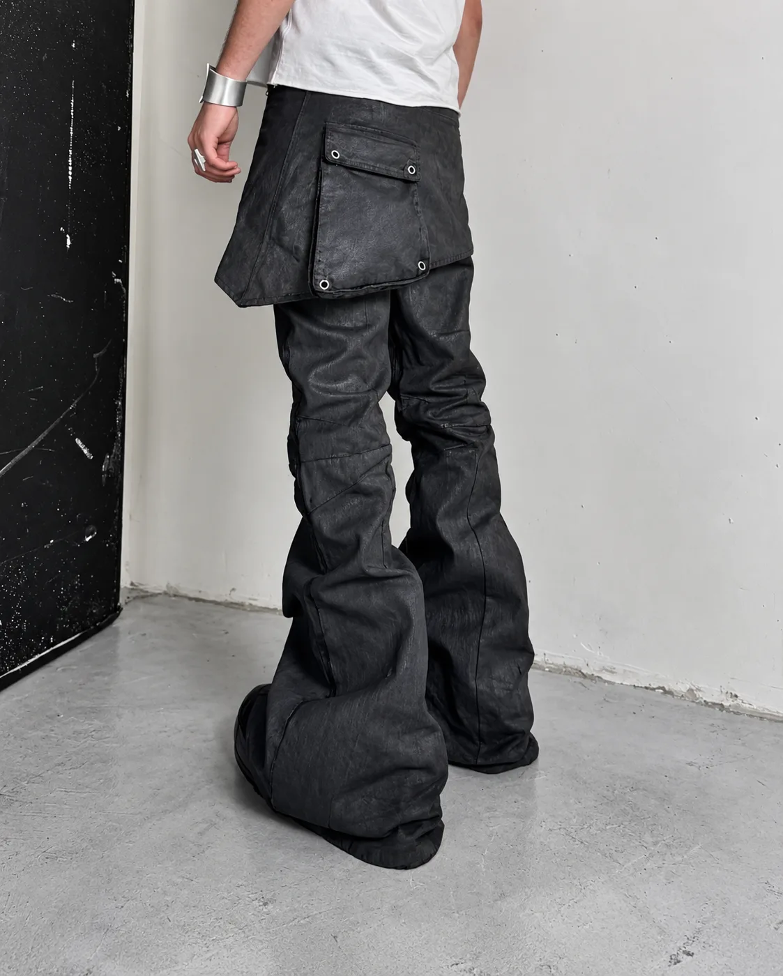 Overlay Panel Flare Pants 2