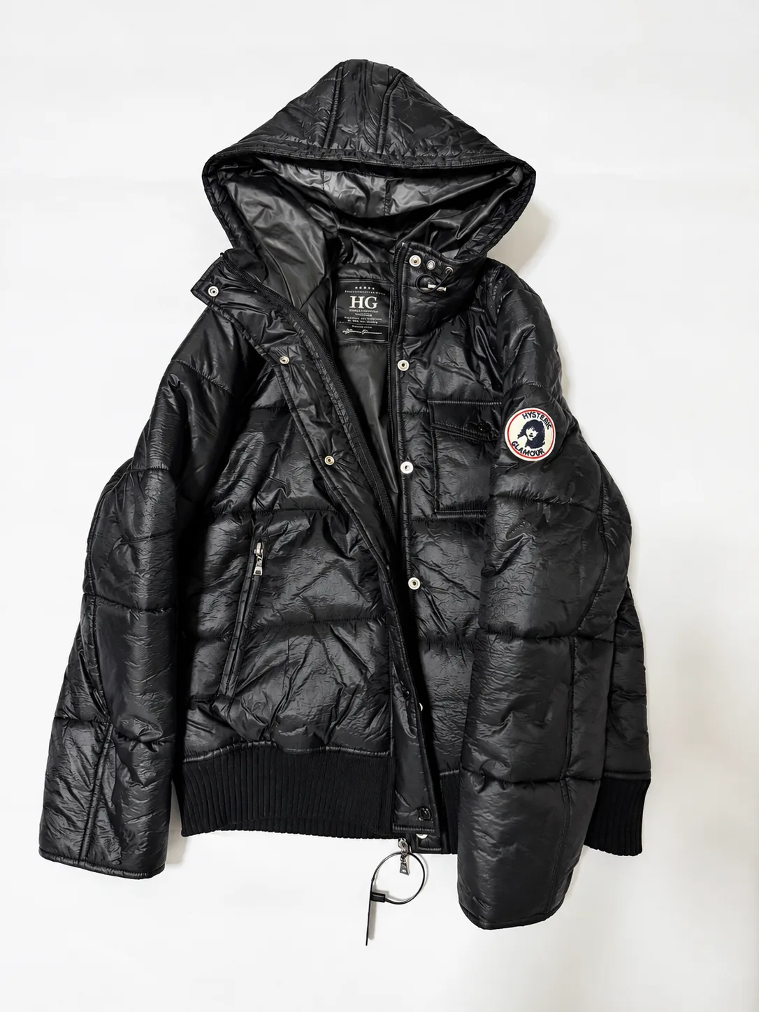 HYSTERIC GLAMOUR Crinkle Hooded Puffer Jacket 3