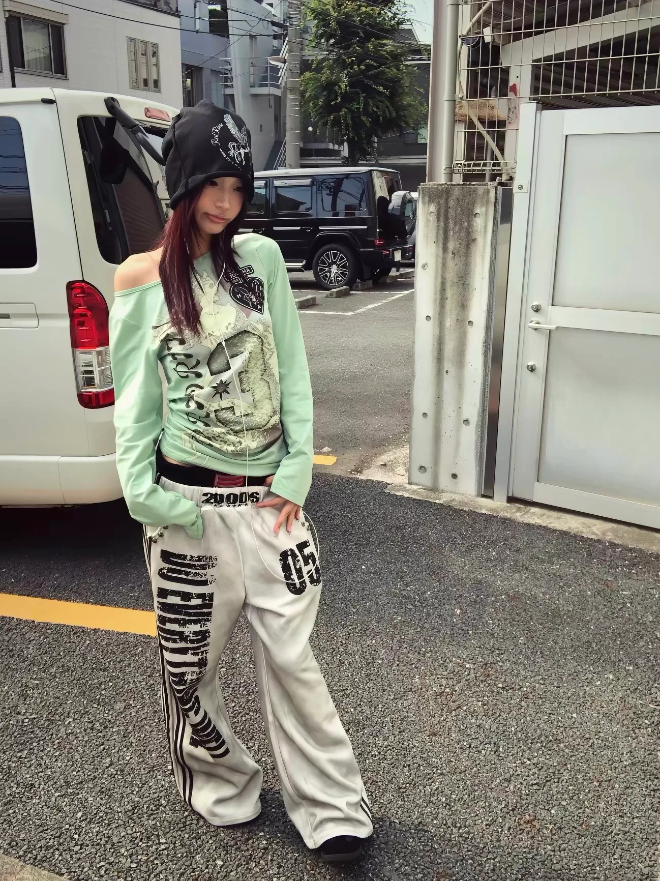 Grunge Washed Wide Pants 1
