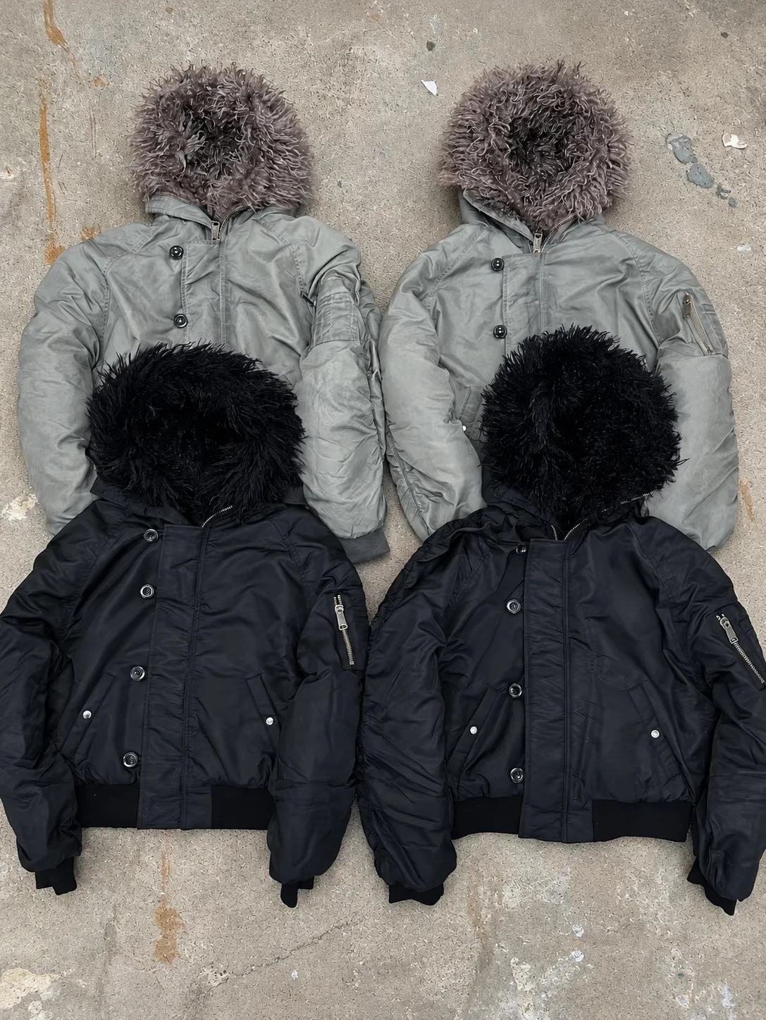 Fur Collar Vintage Bomber Jacket 4